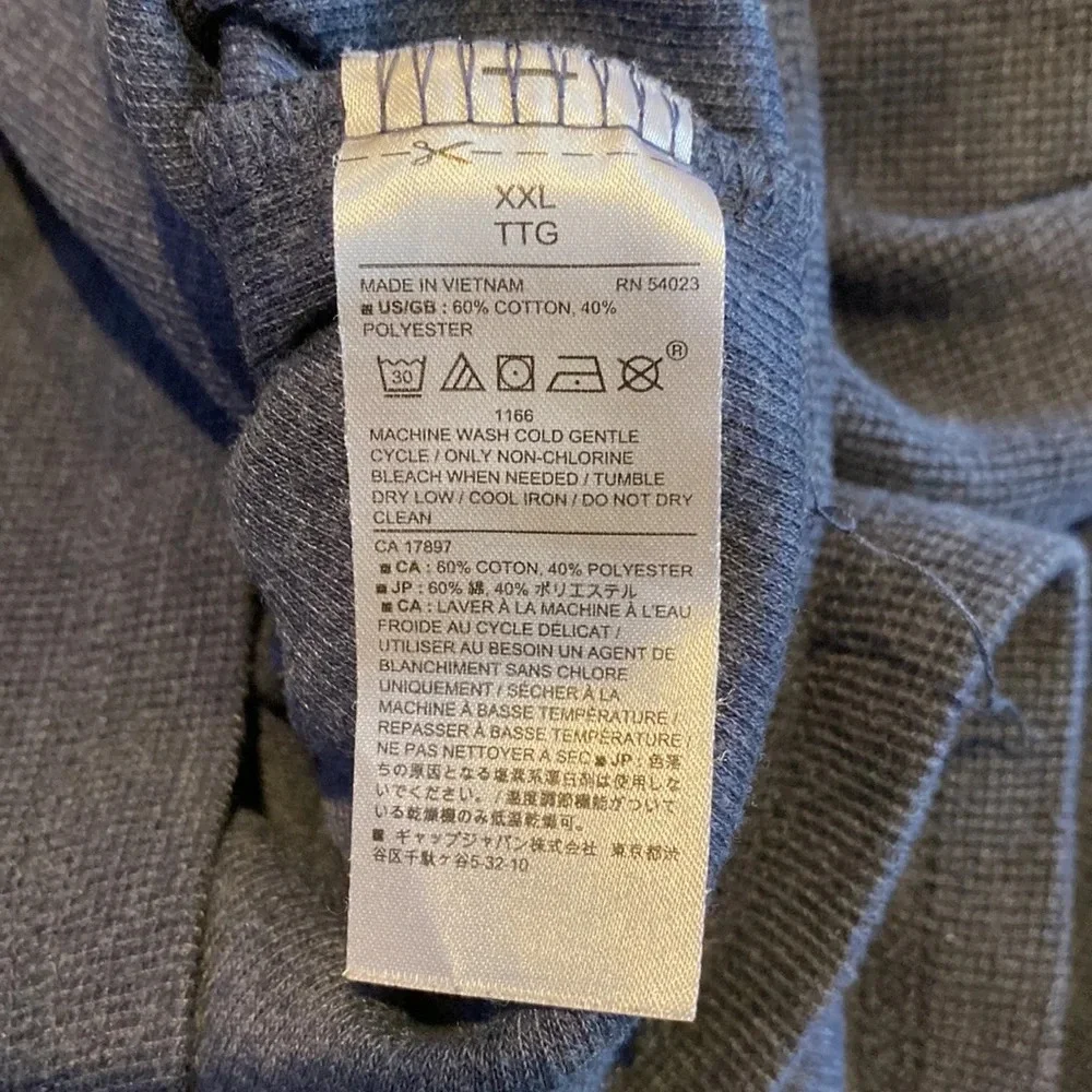 Banana Republic Men’s XXL Long Sleeve Waffle Knit T Shirt